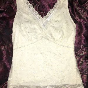 All lace white tank size Small